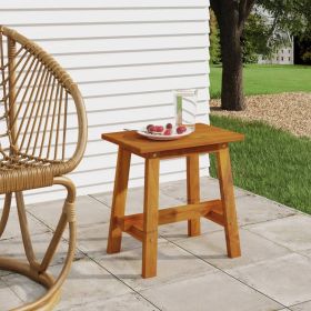 Stool 17.7"x11.4"x17.7" Rectangular Solid Wood Acacia