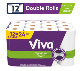 Viva Signature Cloth Paper Towels, 12 Double Rolls