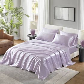 Satin Luxury Sheet Set Full (Color: as Pic)