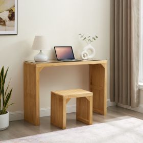 Pine Dining Bench and Table, Indoor Wood Bench for Entryway,Living Room,Kitchen and Bedroom Table and Bench Set (Nature (Color: Natural, Bench Size: Short)